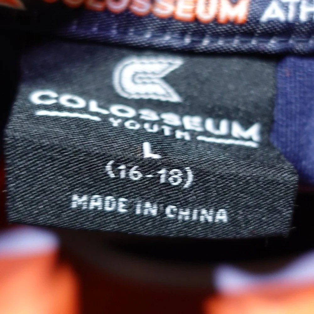 Colosseum Auburn Tigers Football Jersey Youth Large Navy Blue Orange COJF40844